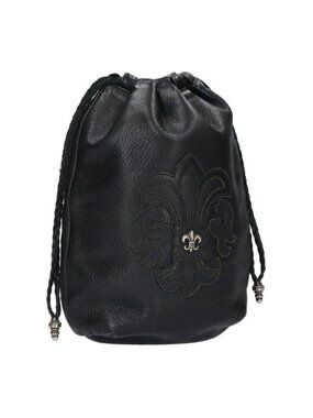 Chrome Hearts Drw Strng Sack BS Drawstring Sac Leather Handbag